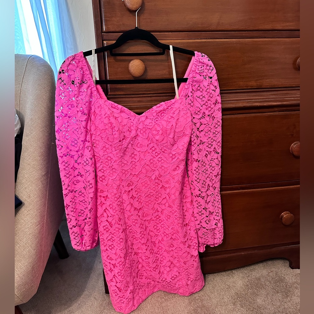 Pink Lace Lilly Pulitzer Juliah dress 00 NWT